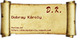 Dobray Károly névjegykártya